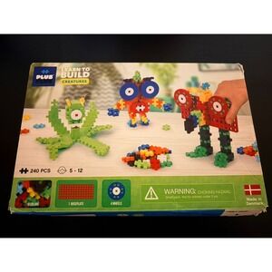 Plus-Plus STEM Learn to Build Creatures Set 200+ Pieces Plus Baseplate & Wheels